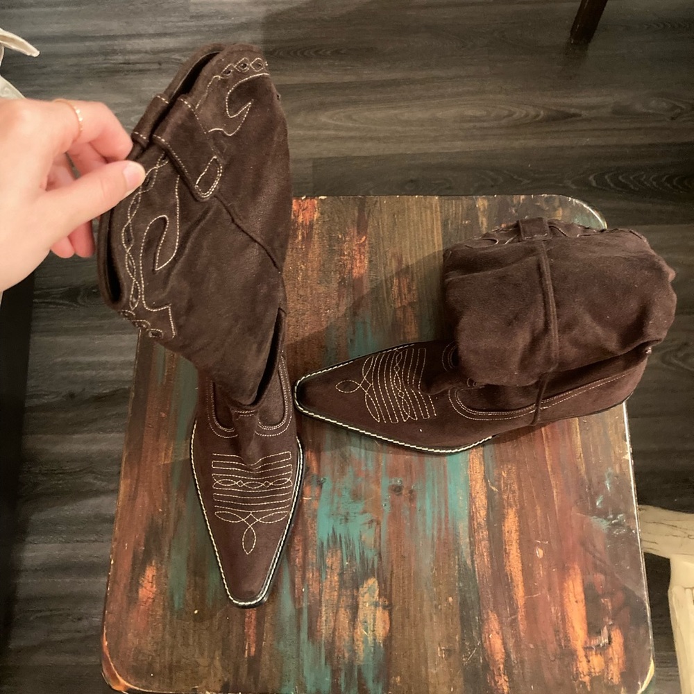 Steve Madden Brown Cowboy Boots
